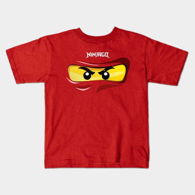 Ninjago Eyes RED Ninja FanArt FanMade Kids T-Shirt by kaitokid